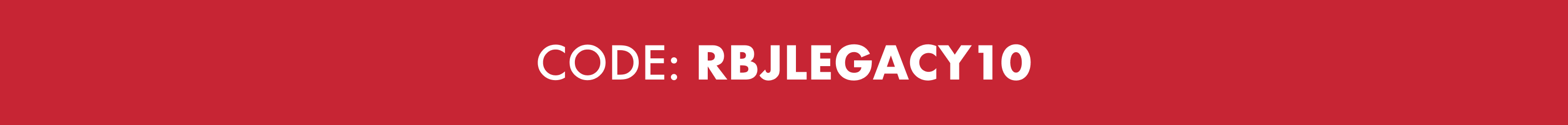 CODE: RBJLEGACY10