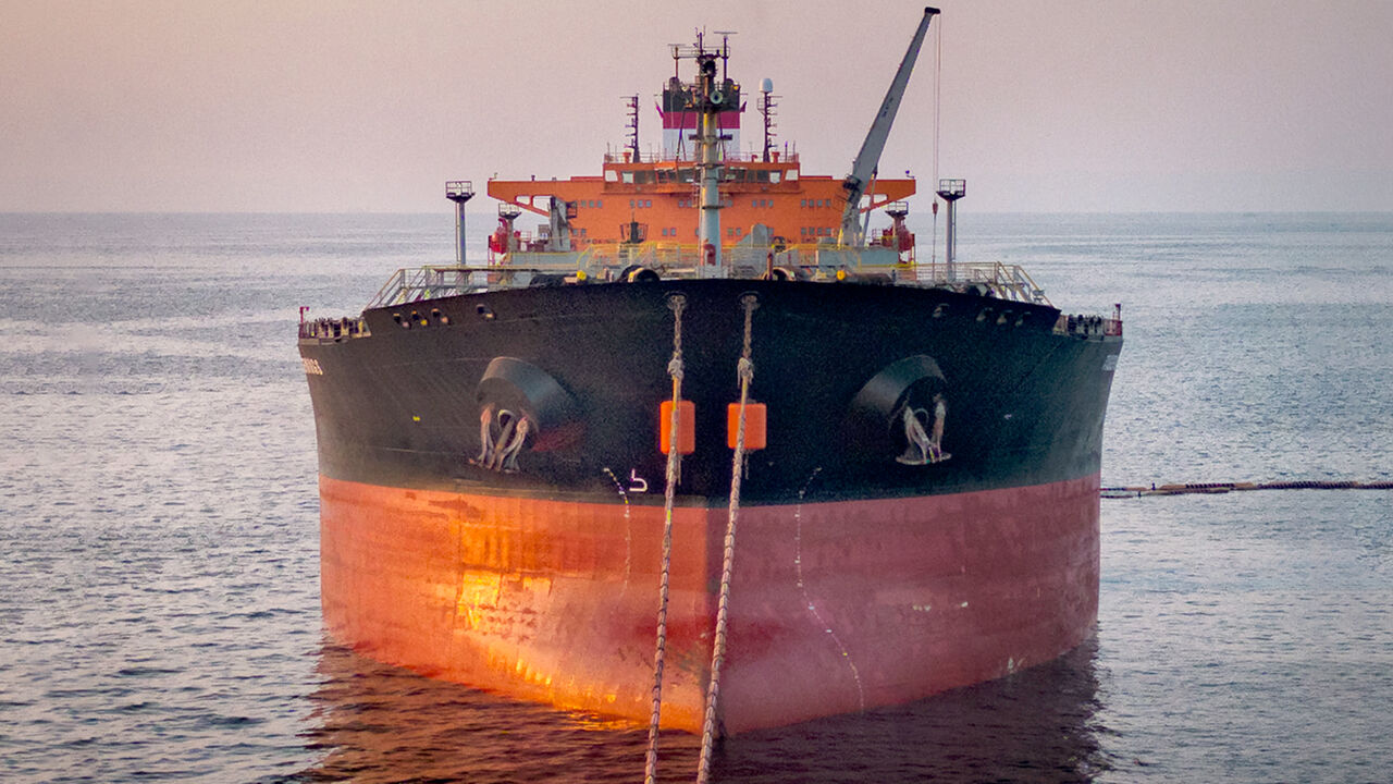 The Panamanian-flagged Tiger Wings, carrying crude oil from Russia, is moored off the Philippines coast