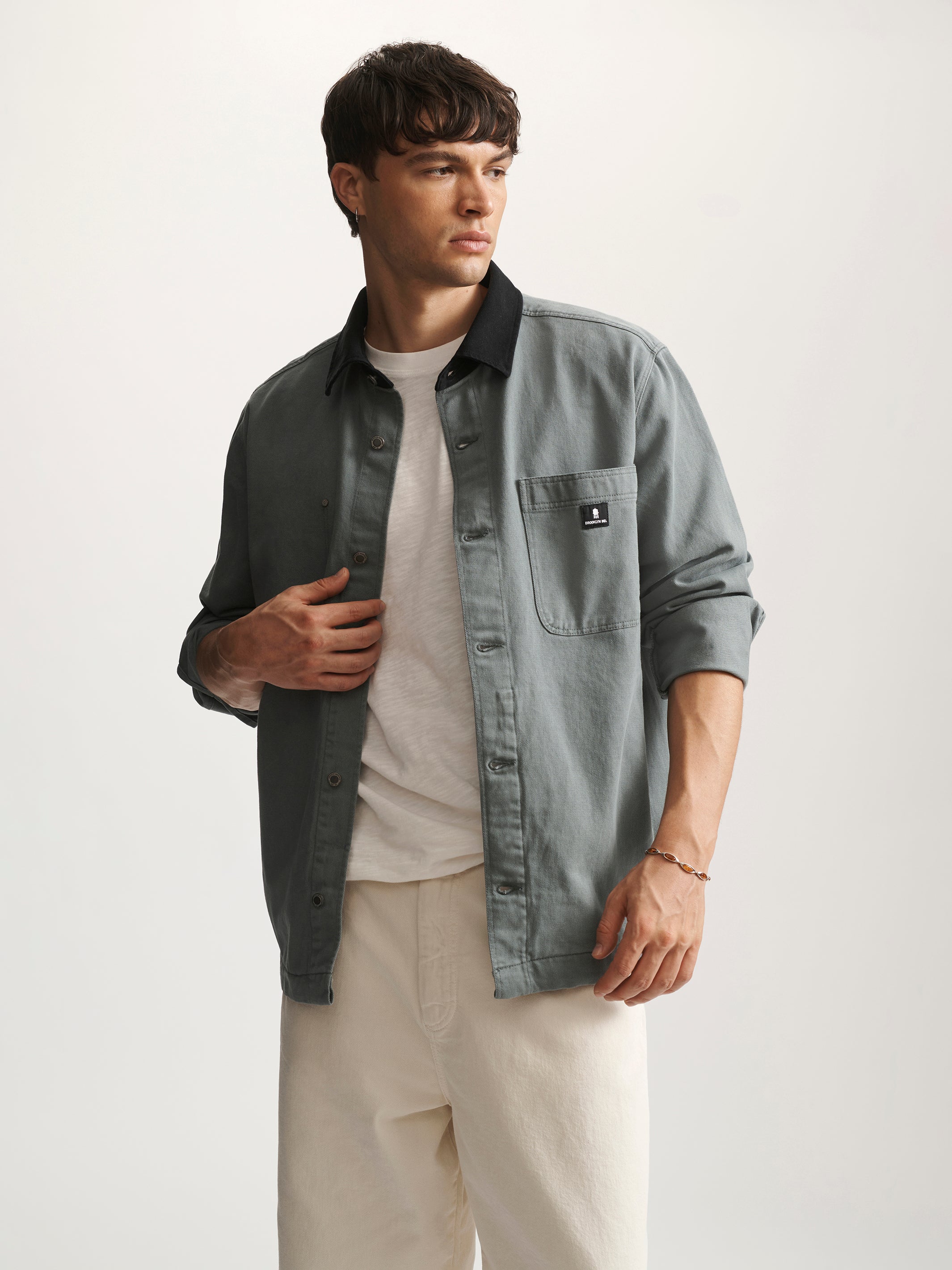 Image of Men's Brooklyn Cotton Blend Jacket In Hunter Green