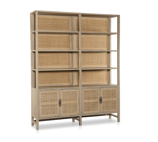 Caprice Wide Wooden Bookshelf 