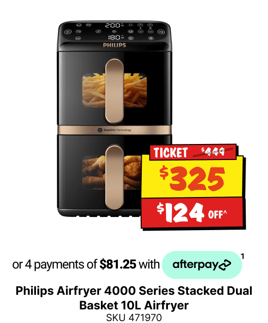 Philips Airfryer 4000 Series Stacked Dual Basket 10L Airfryer
