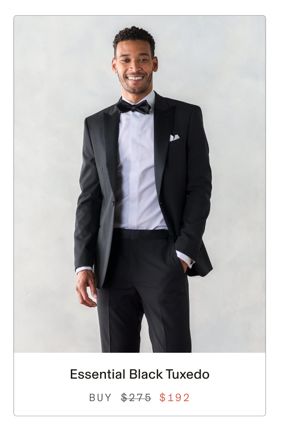 Essential Black Tuxedo - Buy $192