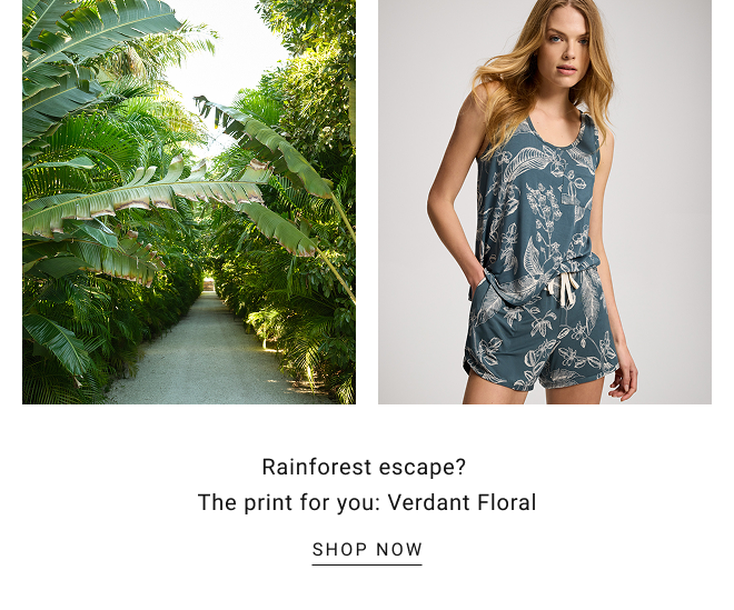 Rainforest escape?  The print for you: Verdant Floral SHOP NOW