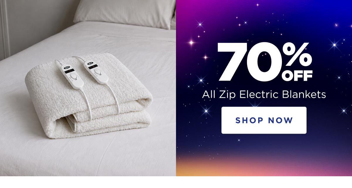 70% Off All Zip Electric Blankets