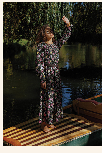 Brooke Shirred Long Sleeve Dress