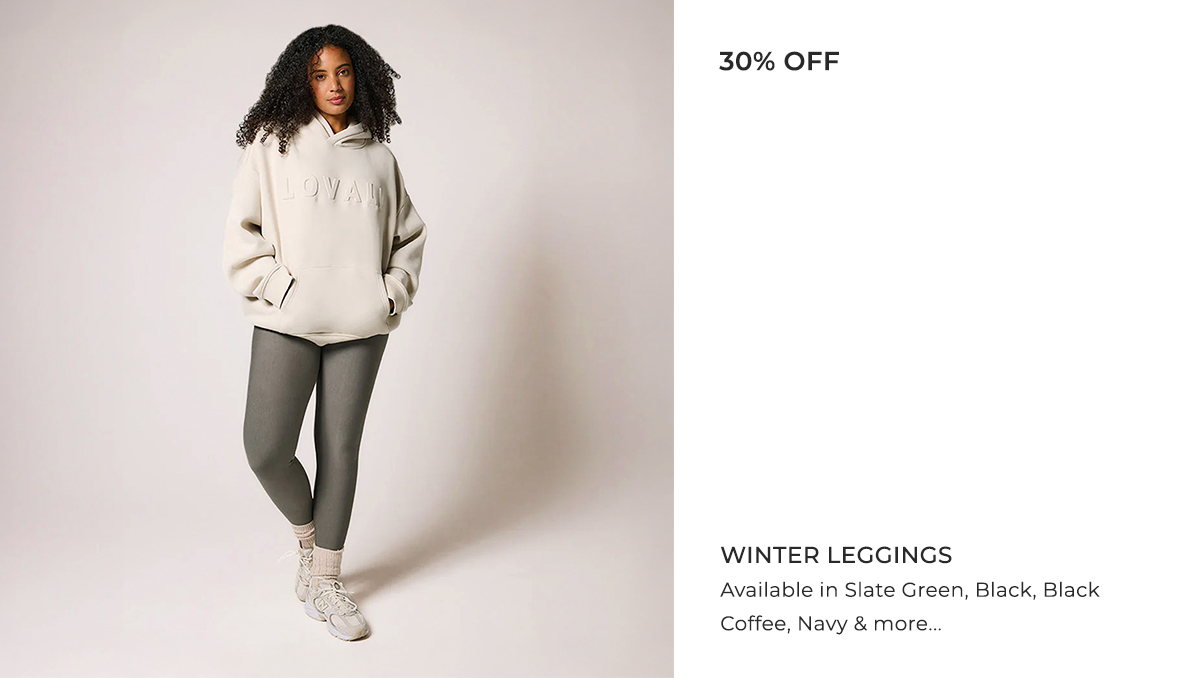 30% OFF | WINTER LEGGINGS IN SLATE GREEN