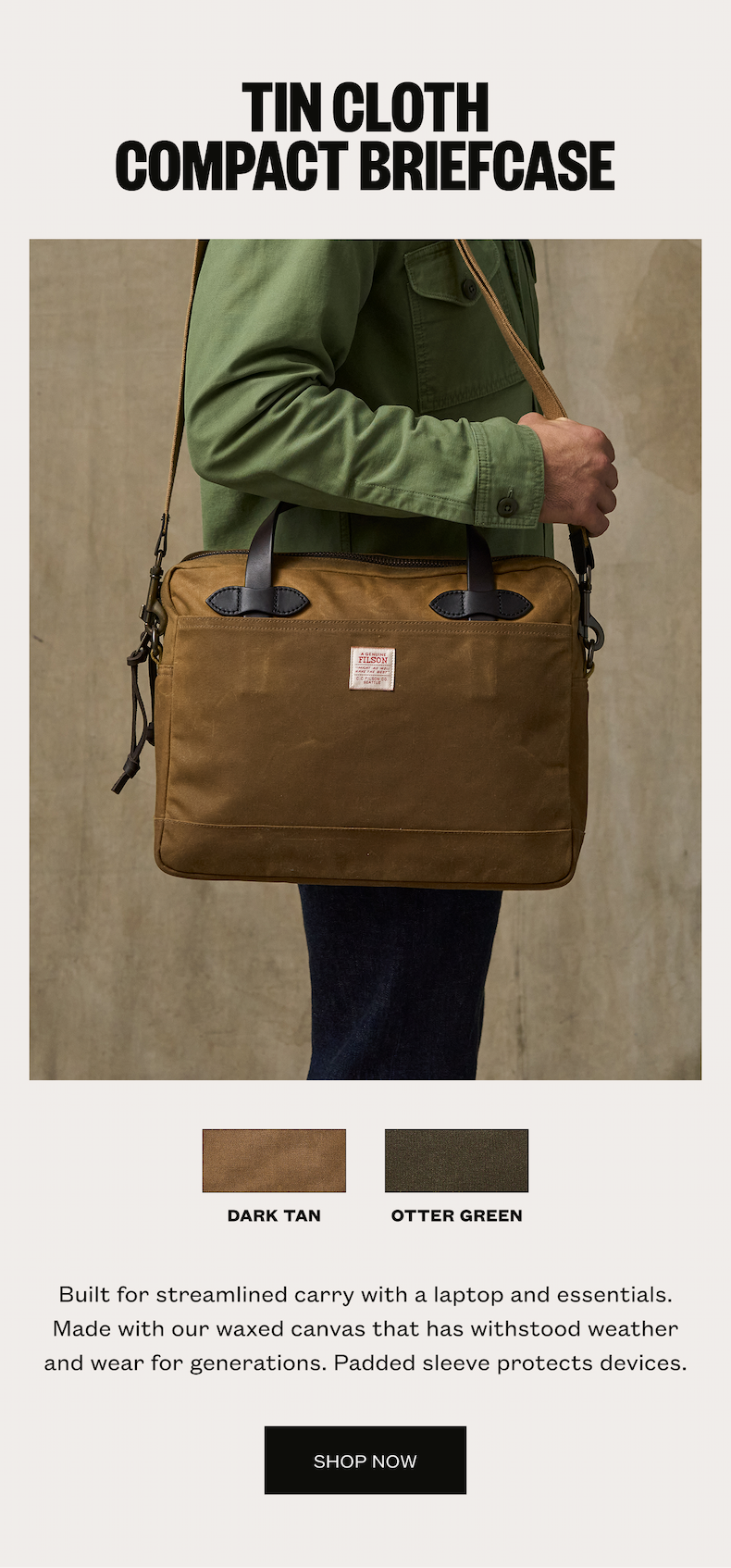 Tin Cloth Compact Briefcase