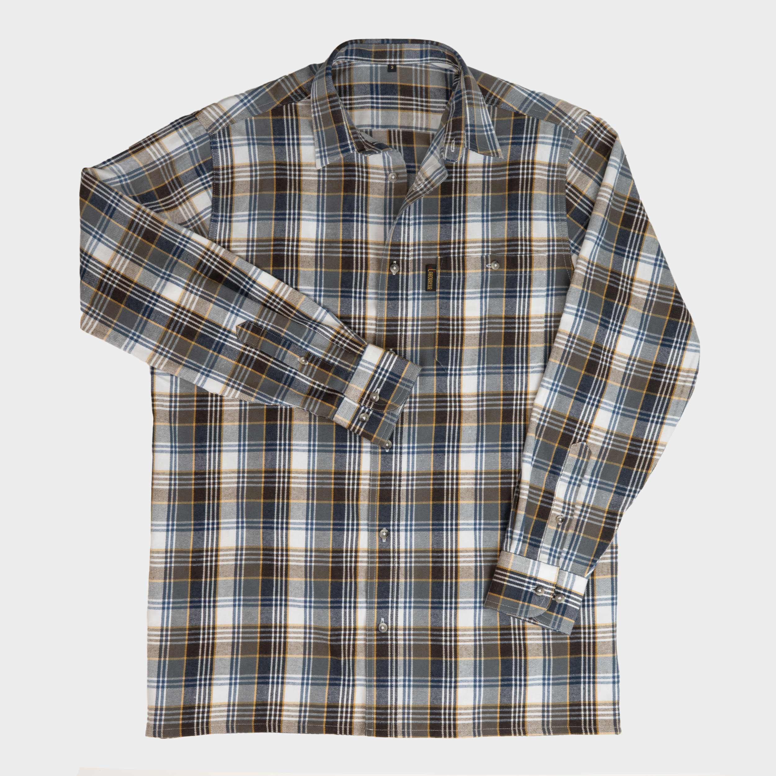 Image of Le Laboureur French Flannel Long Work Shirt in Ivory