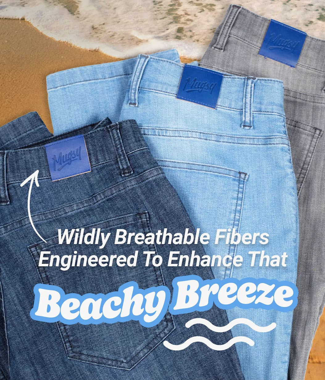 Wildly breathable fibers engineered to enhance that beachy breeze