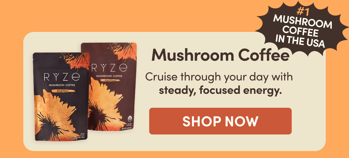 #1 Mushroom Coffee in the USA | Mushroom Coffee | Cruise through your day with steady, focused energy. | Shop Now