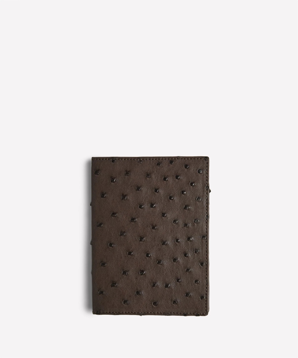 Passport Case Walnut Ostrich