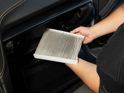 Dirty OEM Cabin Air Filter