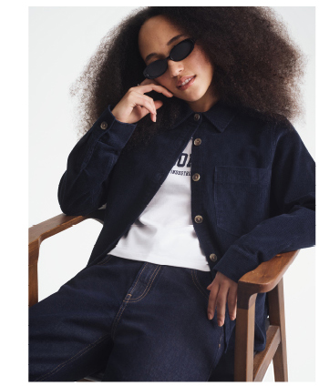 Women Cord Shirt Dark Sapphire