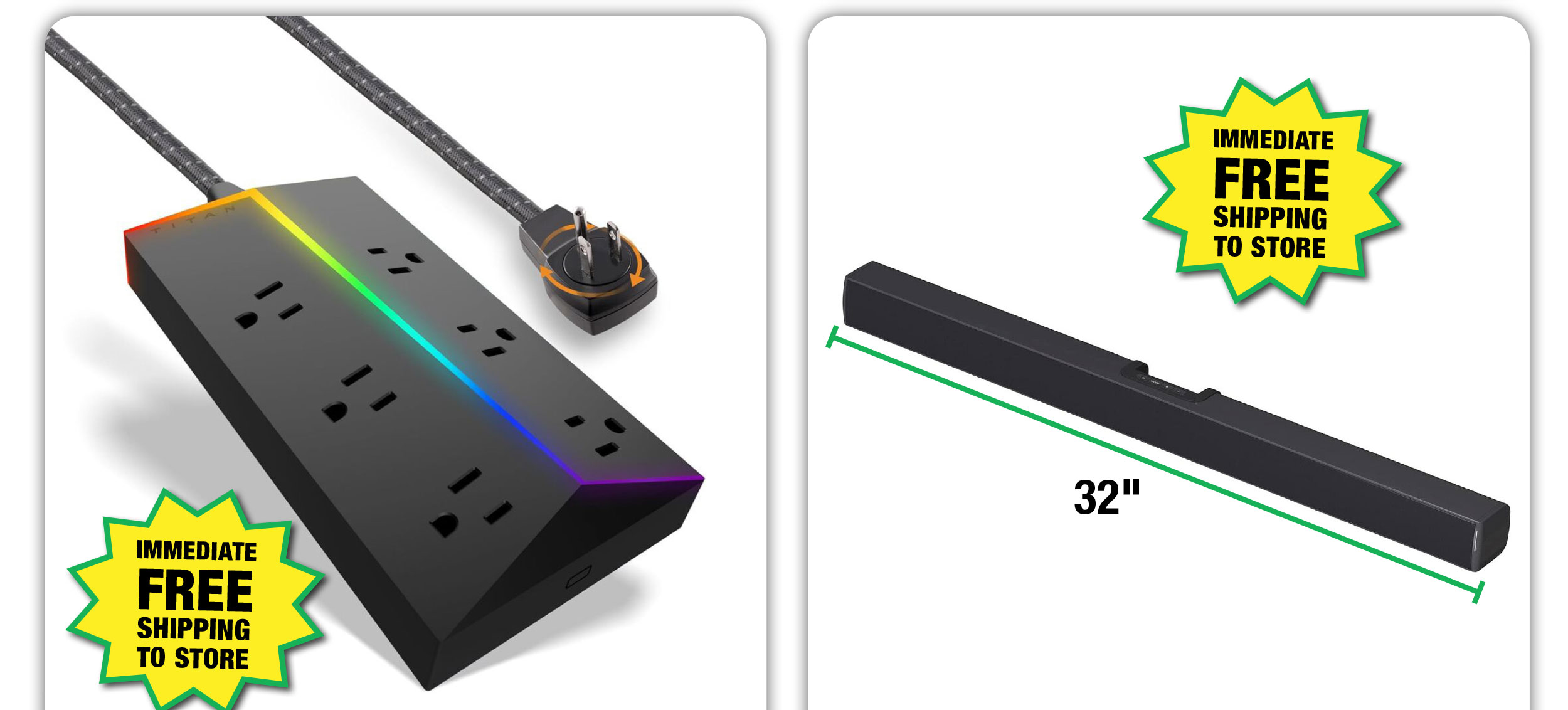 Titan® 6-Outlet Power Strip with 4' Cord - ONLY $11.99 After Rebate*!