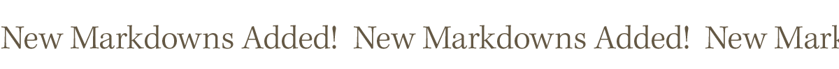 New Markdowns Added