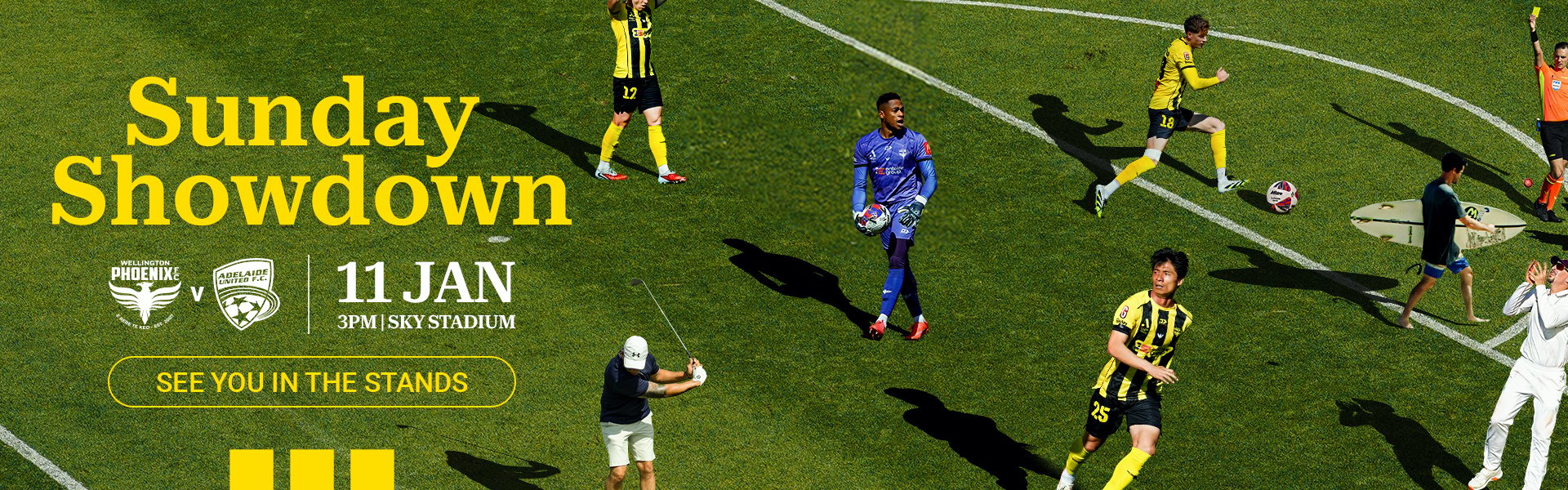 Sunday showdown | 11 Jan | 3pm | Sky Stadium | See you in the stands