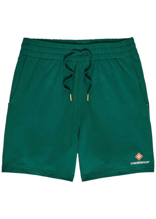 CASABLANCA Logo cotton shorts