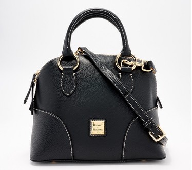 Dooney & Bourke Lucca Pebble Leather Satchel with Crossbody Strap