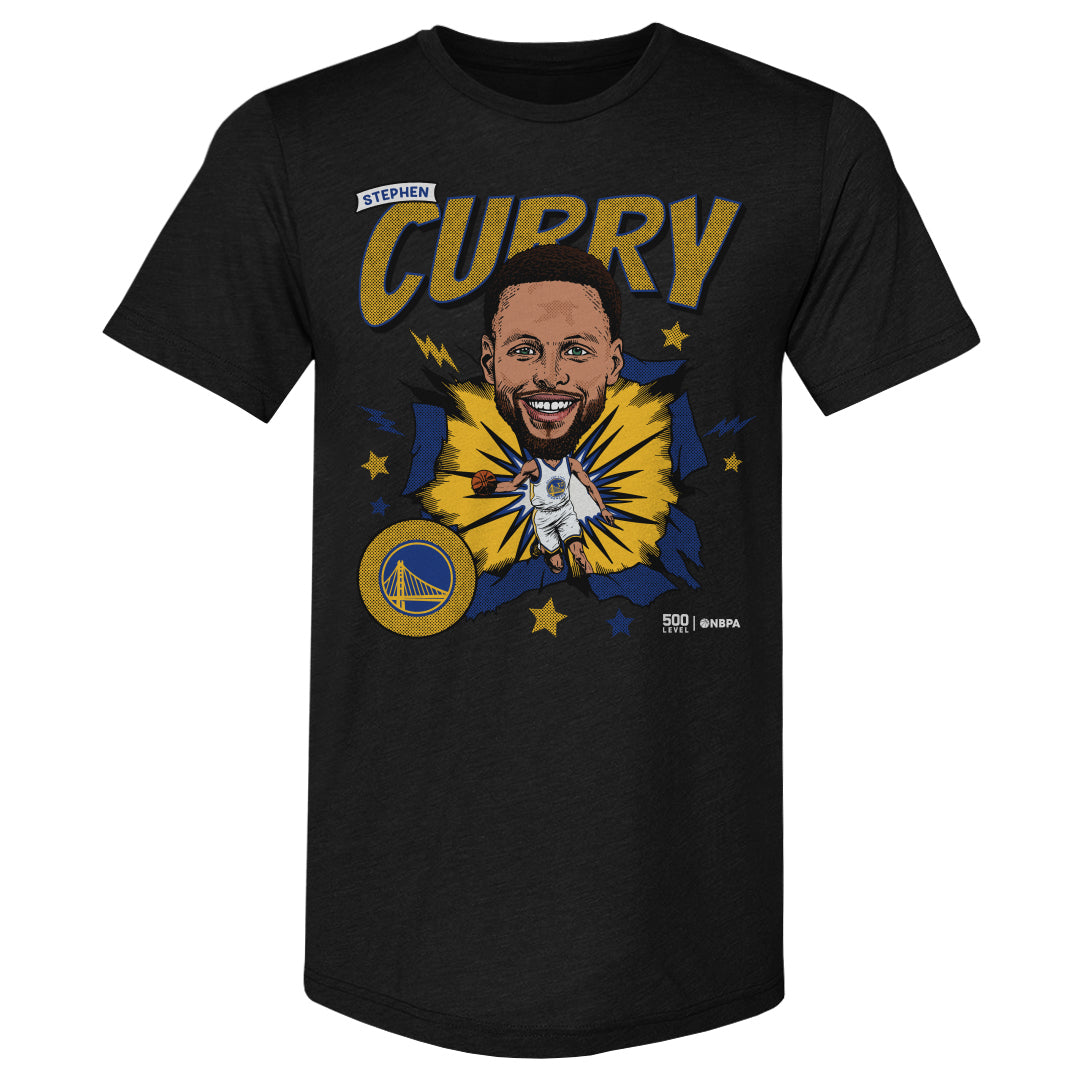 Image of Steph Curry Golden State Warriors Caricature WHT