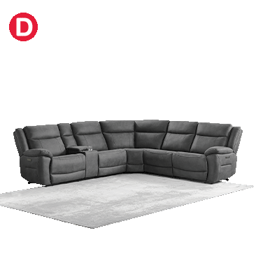 Zakary 6-Piece Fabric Power Reclining
Sectional with Power Headrests