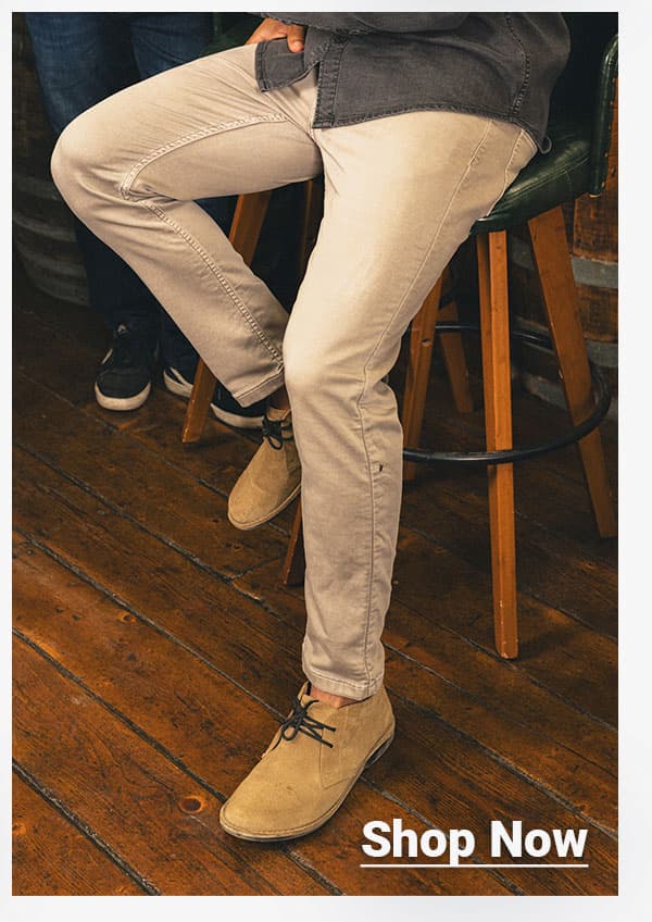 [IMG of man in dyed denim] Shop now