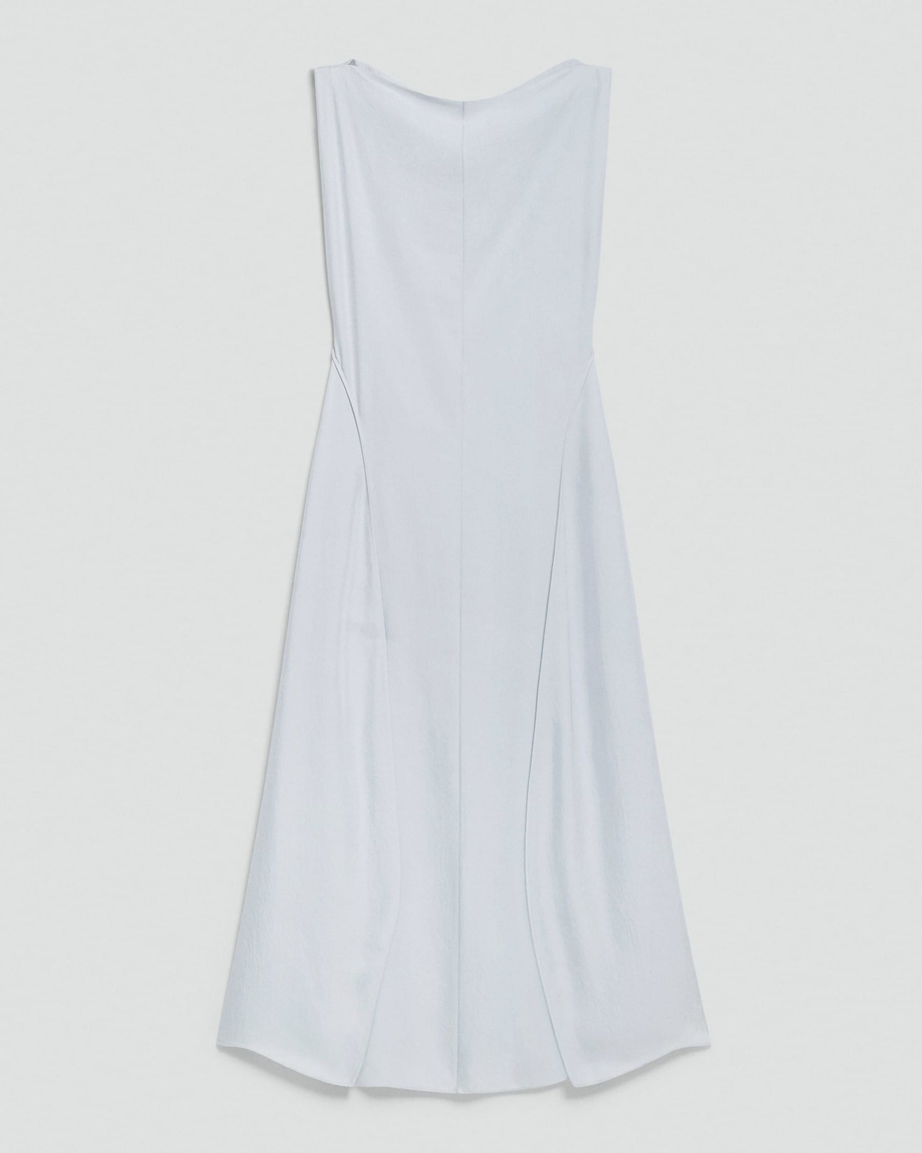 Draped Midi Dress in Washed Twill