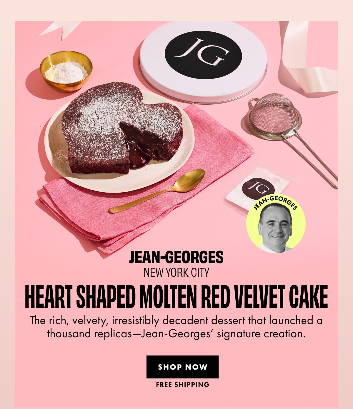 Jean-Georges Molten Red Velvet Cake