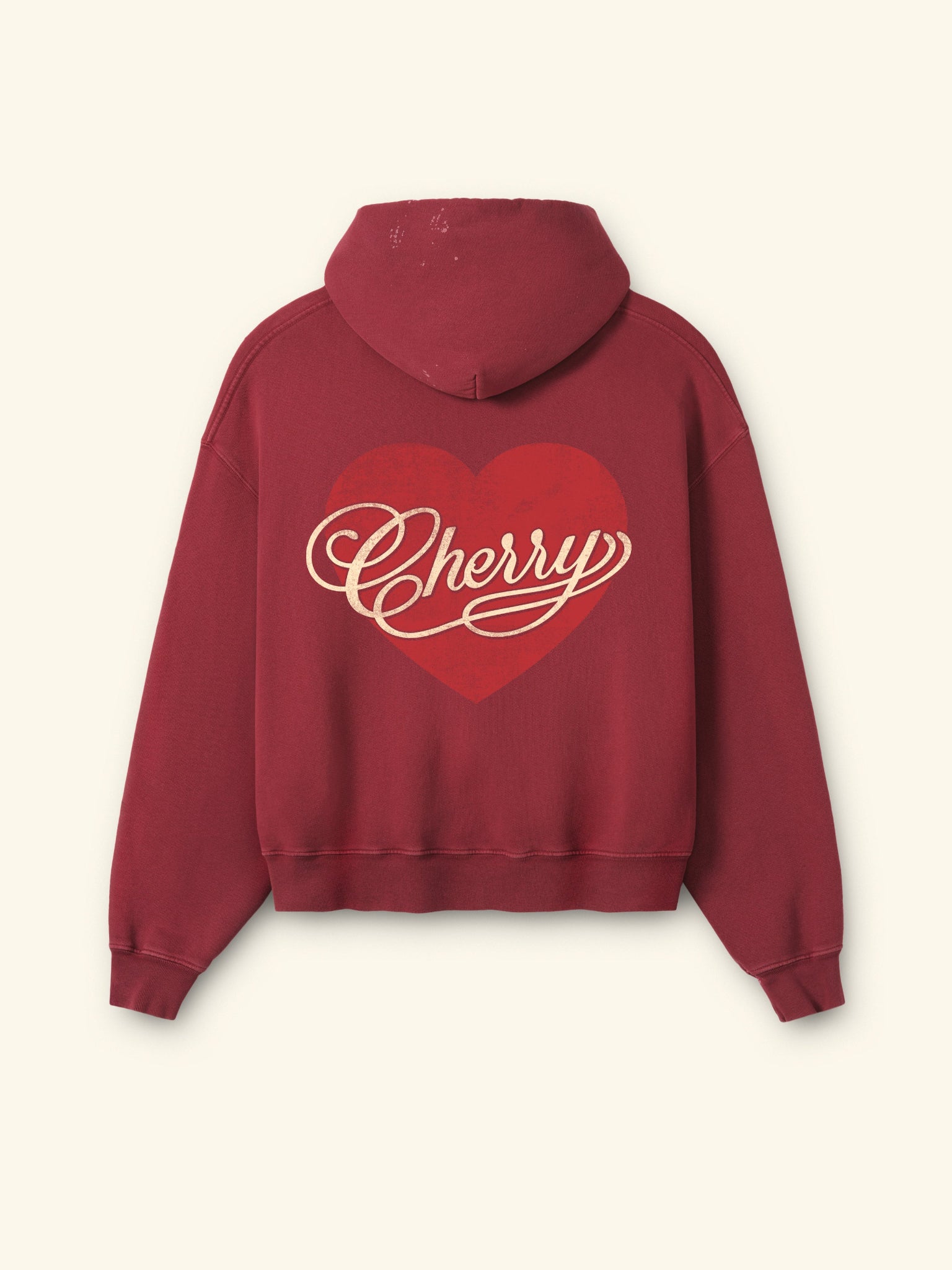 Image of Valentine's Distressed Hoodie (Sun Faded Red)