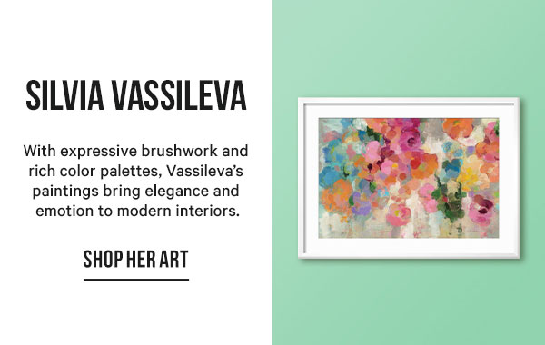Silvia Vassileva: With expressive brushwork and rich color palettes, Vassileva’s paintings bring elegance and emotion to modern interiors.