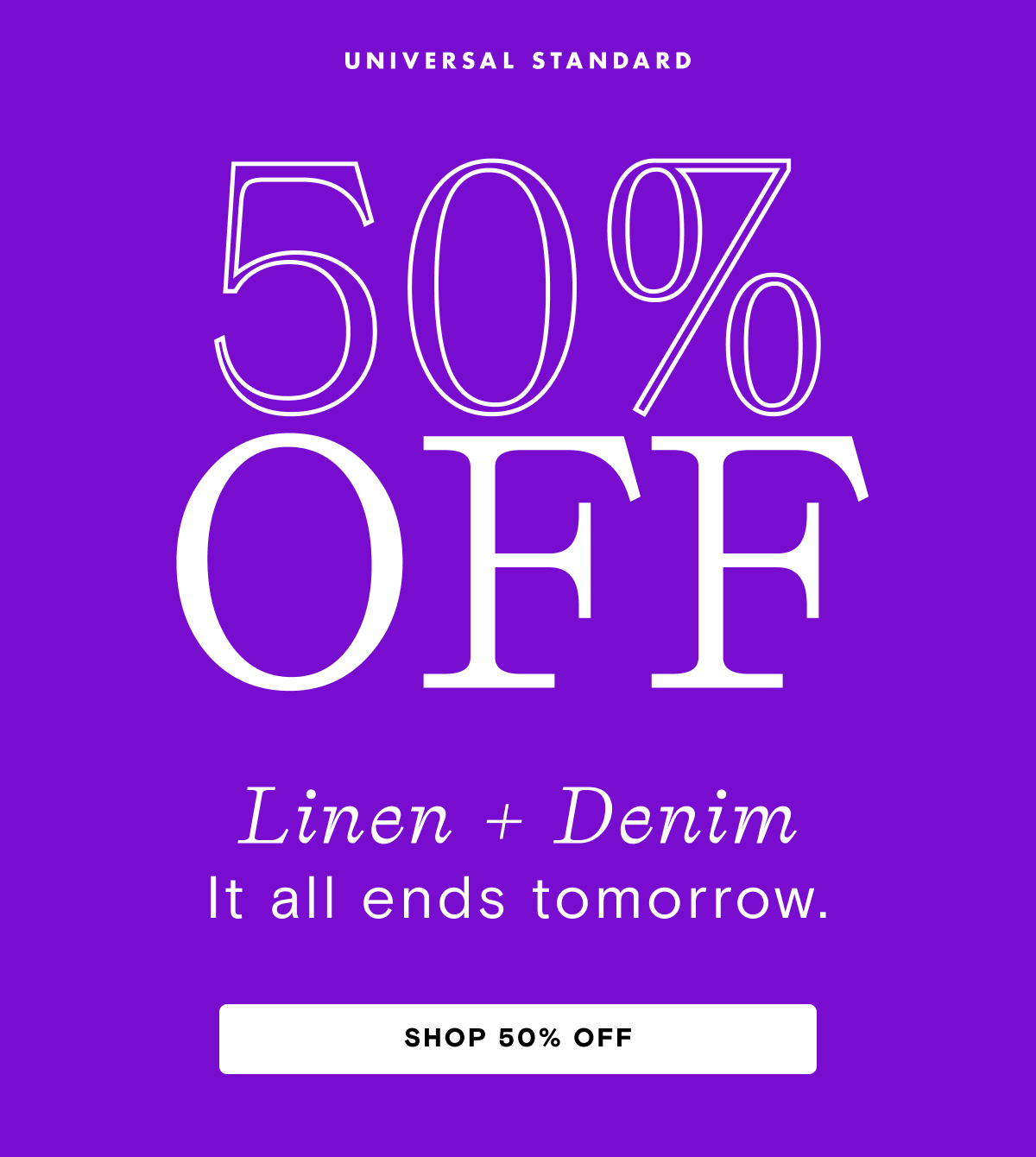 50% OFF 50 DENIM  and Linen Styles