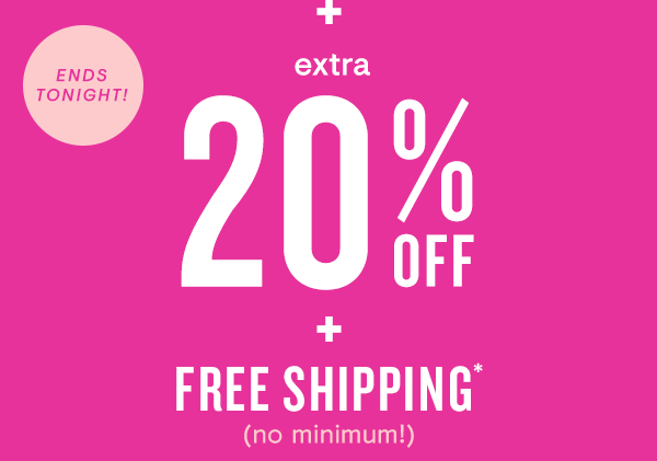 20% off + FREE Shipping