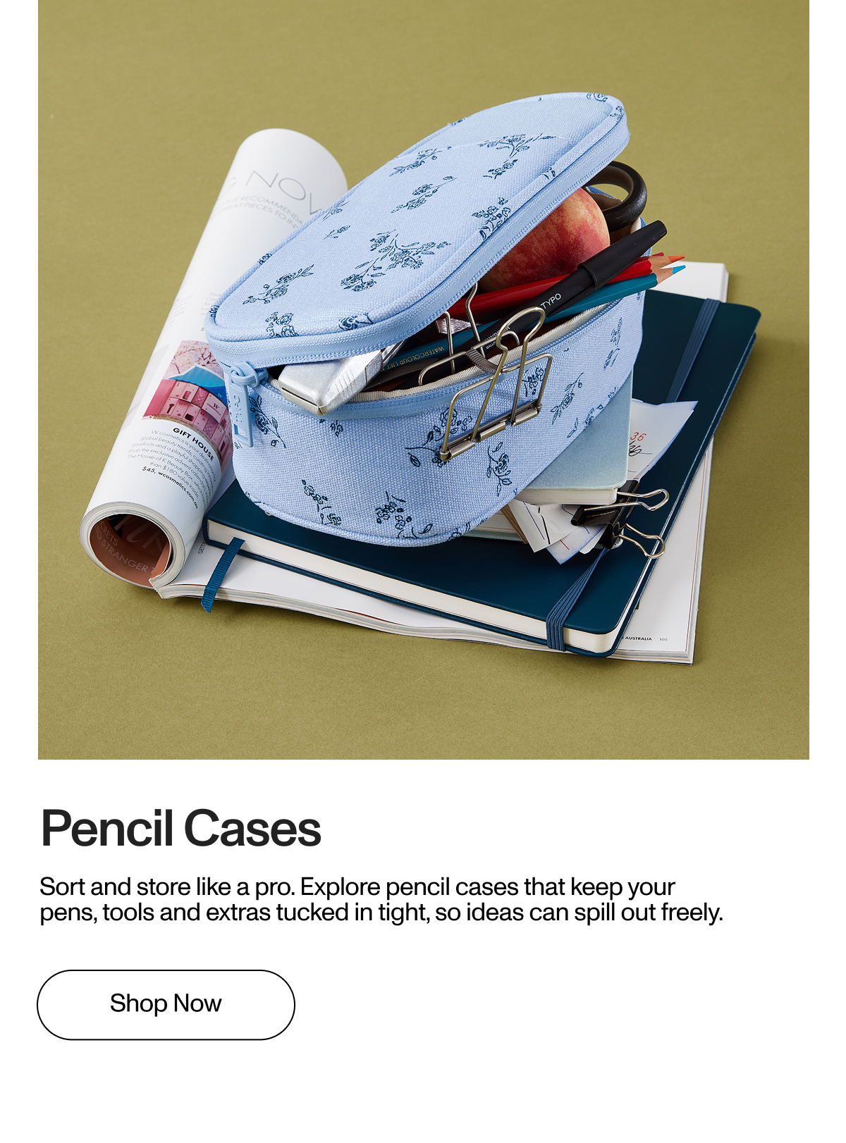 Pencil cases. Sort and store like a pro. Explore pencil cases that keep your pens, tools and extras tucked in tight, so ideas can spill out freely.