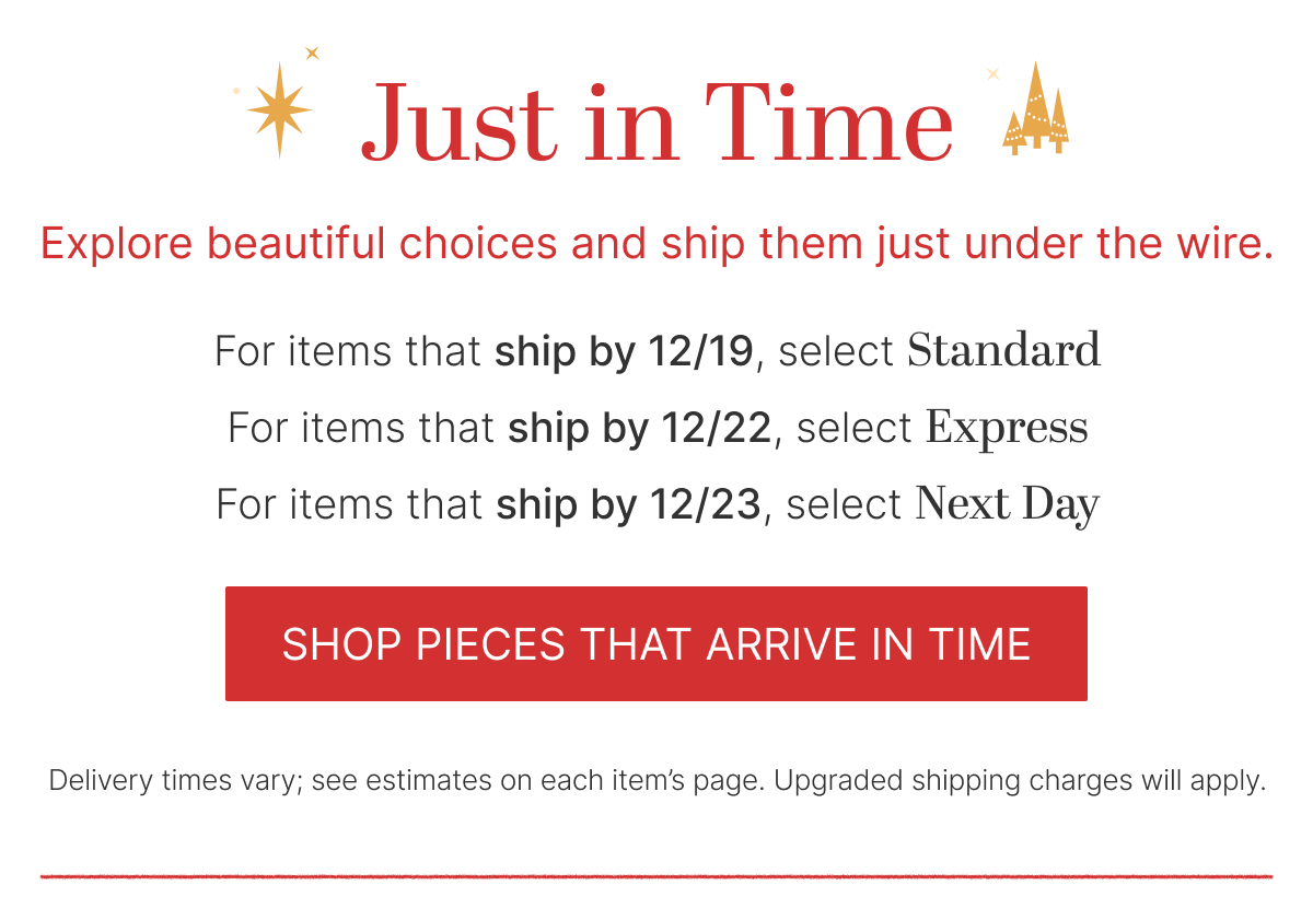 arrives in time