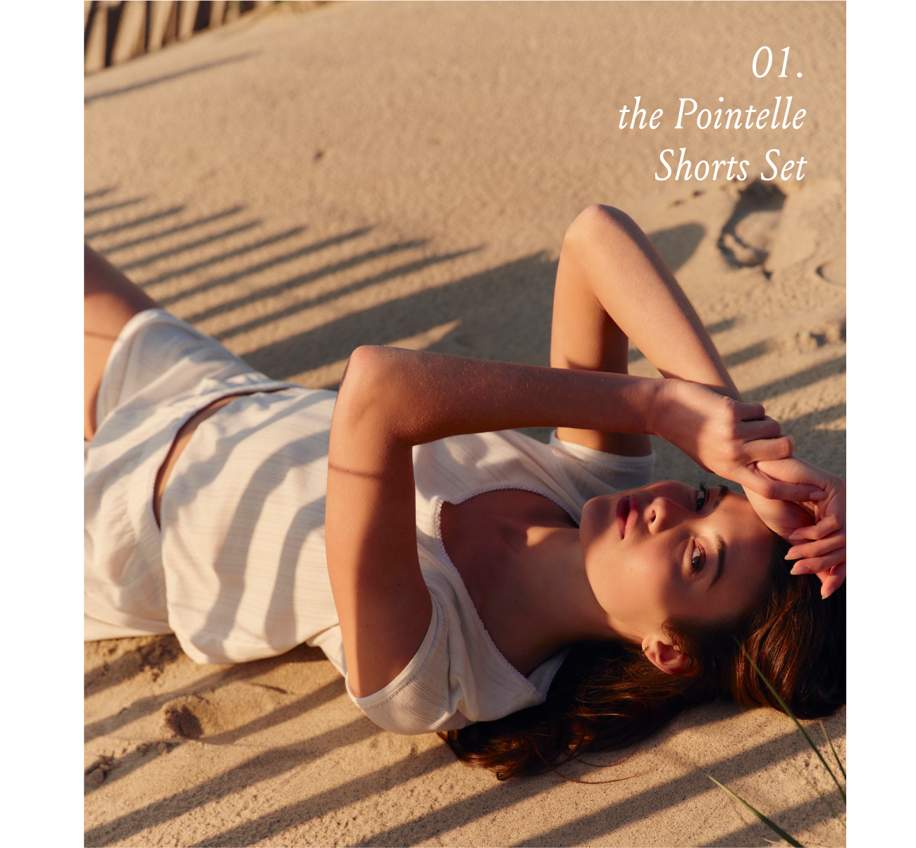 01. the Pointelle Shorts Set