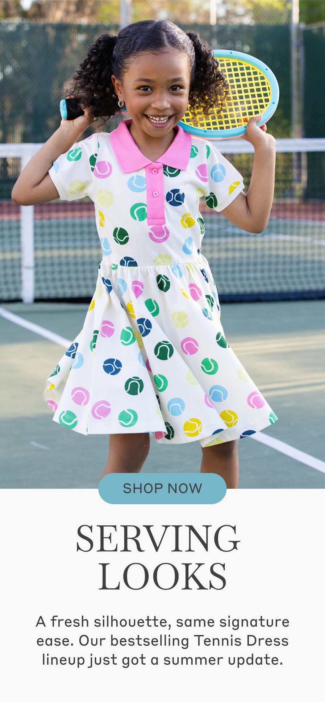 Serving Looks! A fresh silhouette, same signature ease. Our bestselling Tennis Dress lineup just got a summer update. Shop Now