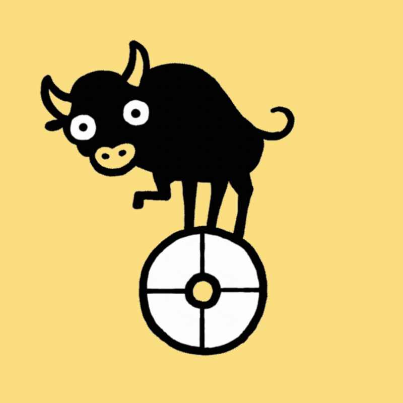 An animated Shuffalo game mascot.