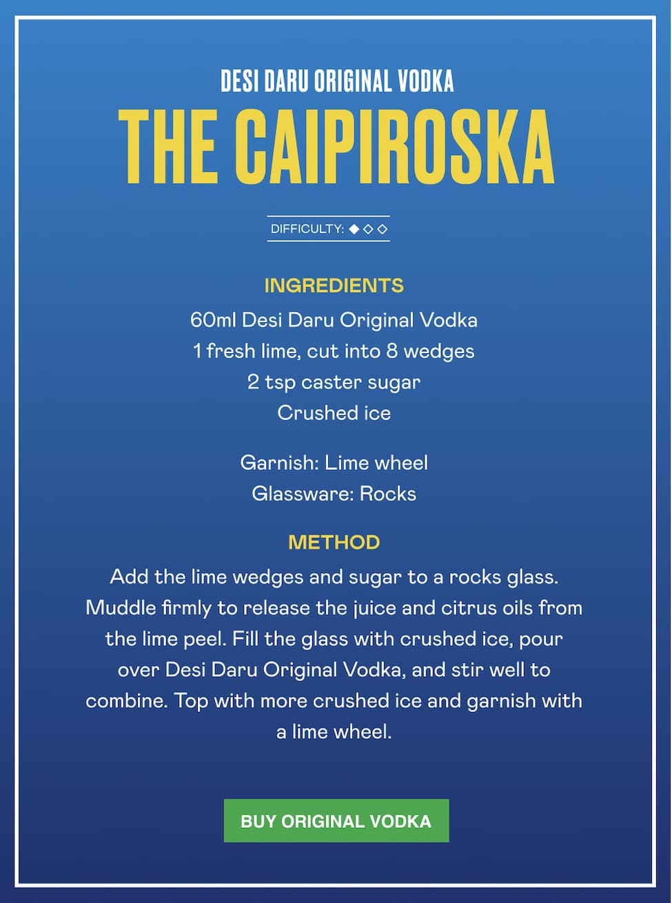 CAIPIROSKA Recipe