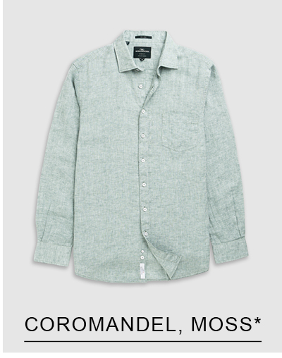 Shop Coromandel Sports Fit Shirt, Moss online and instore at Rodd & Gunn