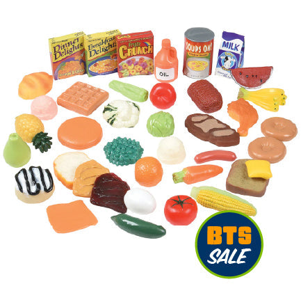 Mini Play Food Set | 37-Piece Plastic Toy Food Set