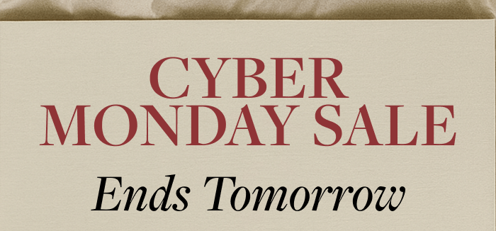 Cyber Monday Sale Ends Tomorrow 