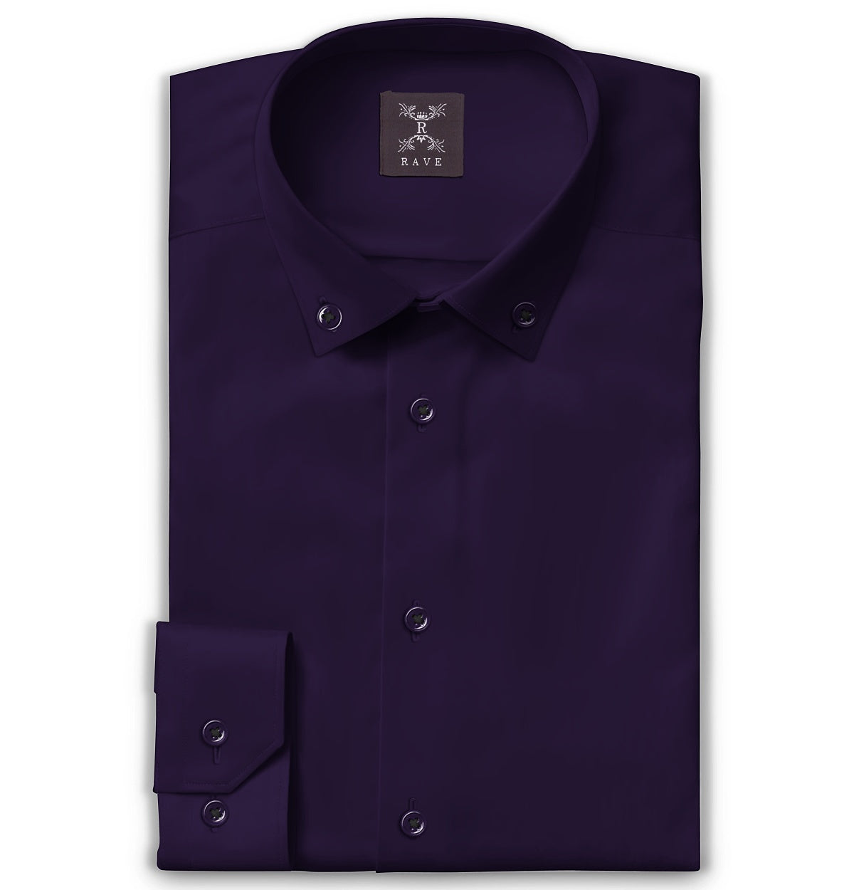 Image of Wrinkle-Resistant - Button-Down Collar - Long Sleeve - Deep Purple