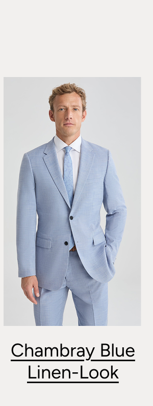 Chambray Blue Linen-Look, $248