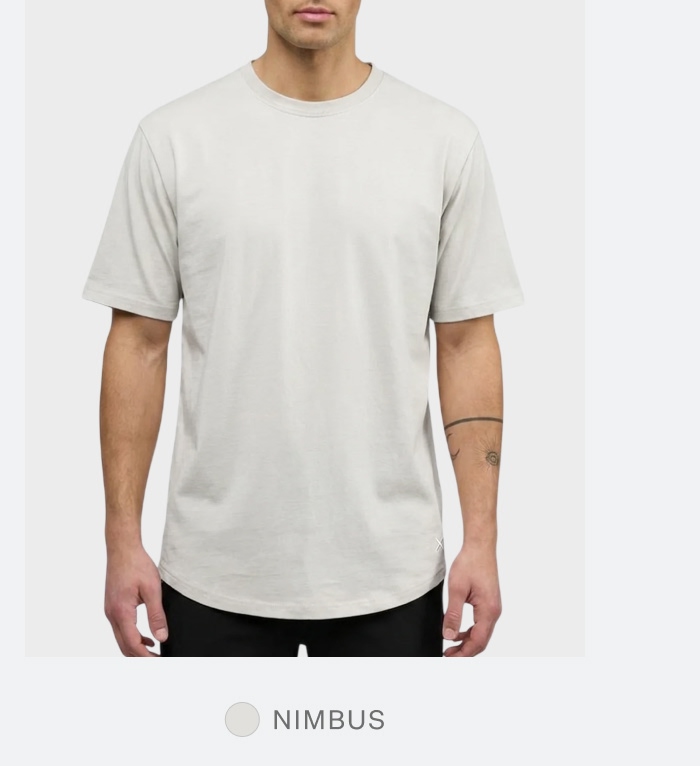 Featherlight Pima Tees in Nimbus