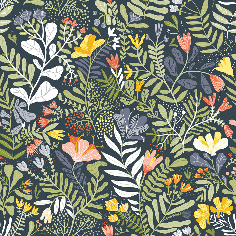 Ackworth Woodland 33' L x 20.9" W Wallpaper Roll