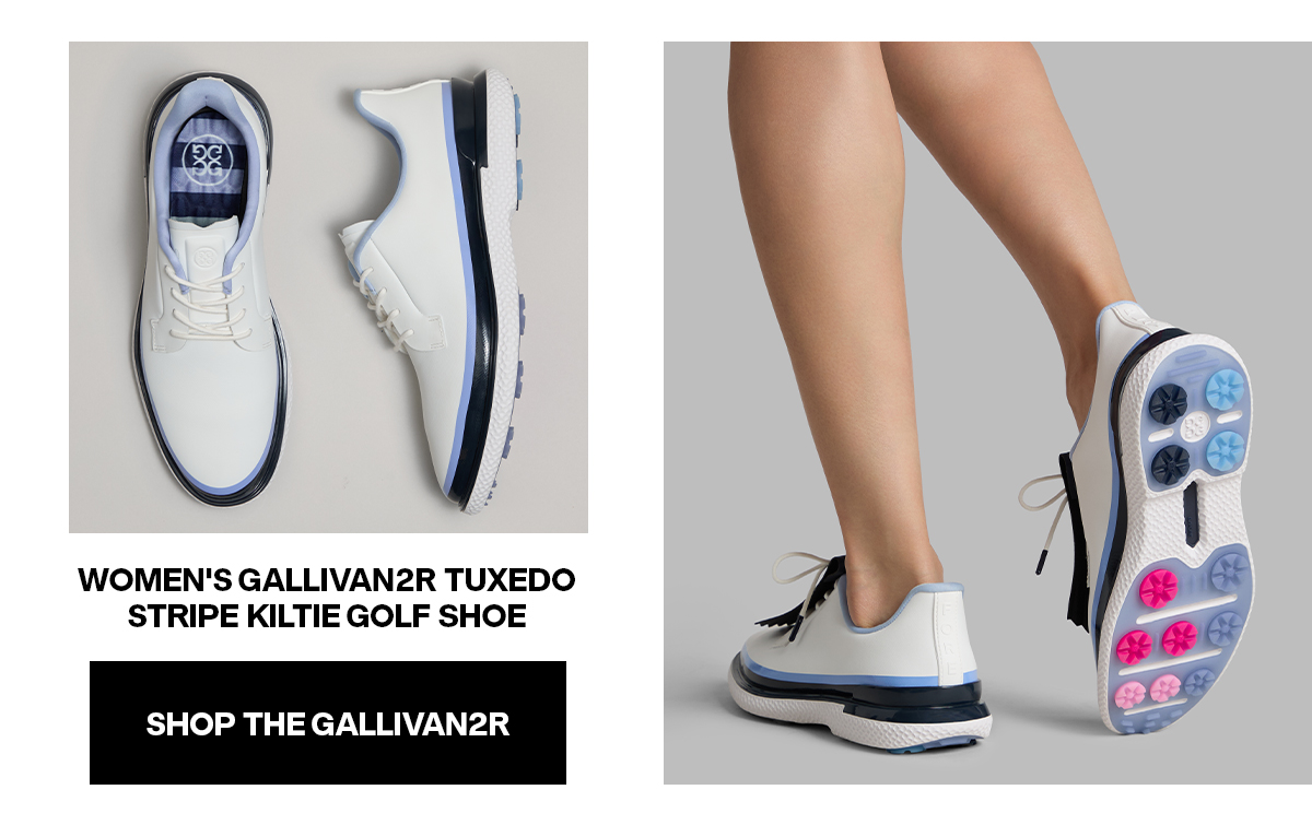  WOMEN'S GALLIVAN2R TUXEDO STRIPE KILTIE GOLF SHOE - SHOP THE GALLIVAN2R