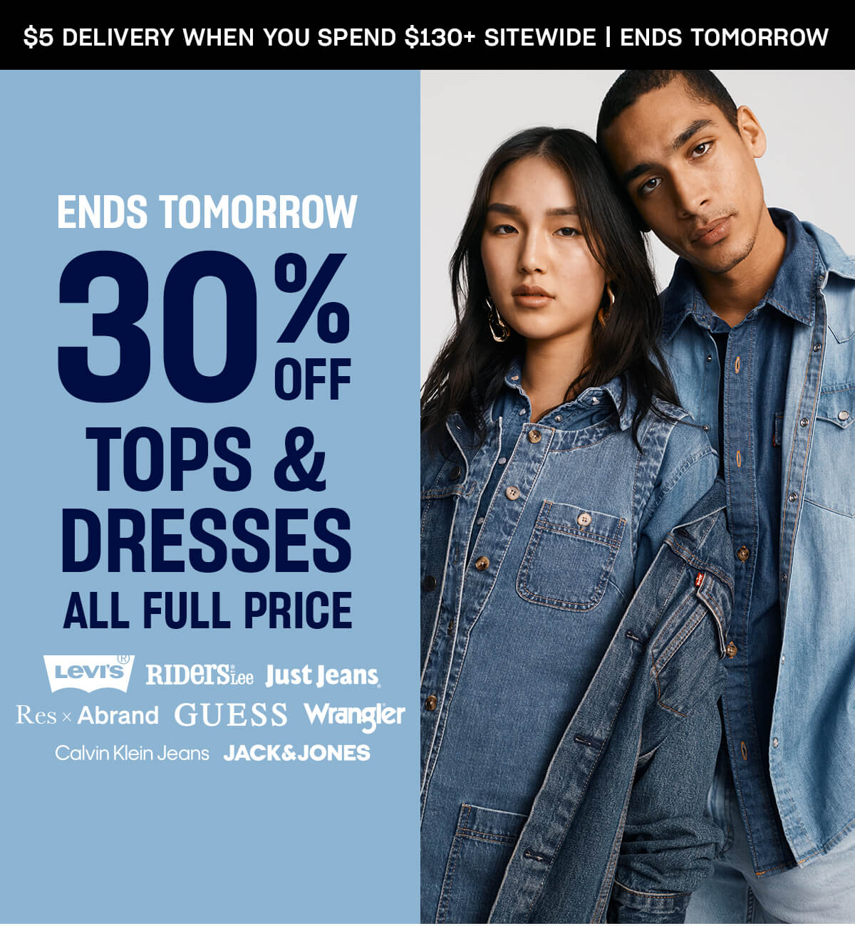Ends Sunday. 30% off tops & dresses. All full price