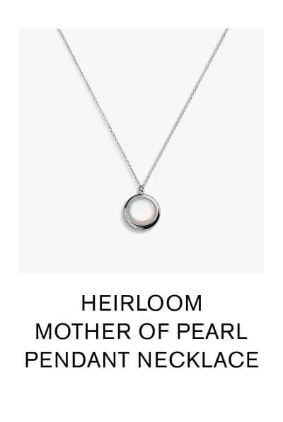 HEIRLOOM MOTHER OF PEARL PENDANT NECKLACE
