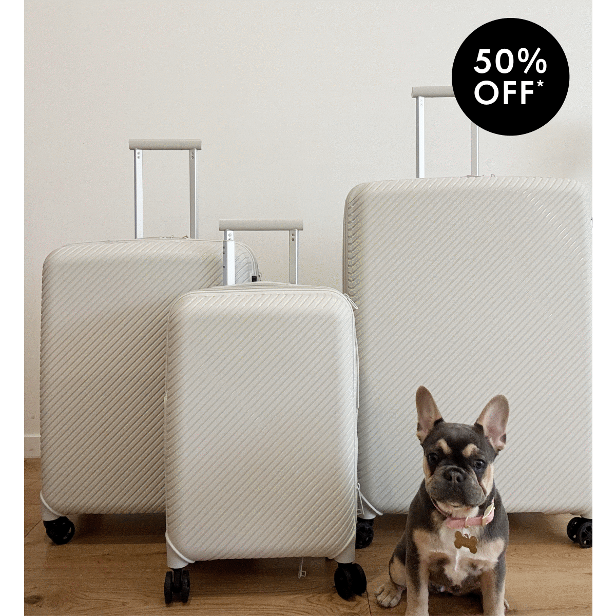 50% off* select nere bondi suitcases