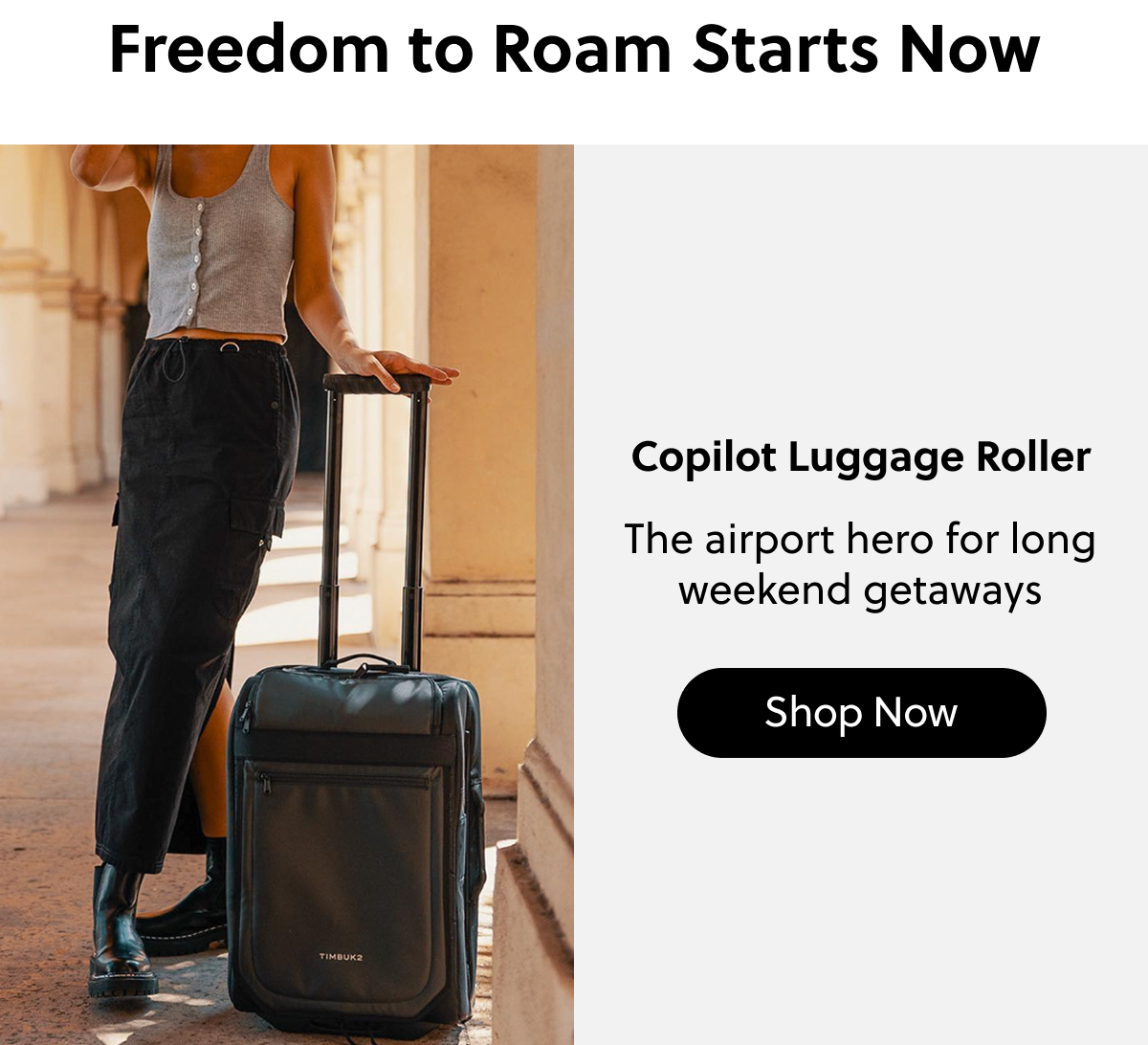 Freedom to Roam Starts Now Copilot Luggage Roller The airport hero for long weekend getaways