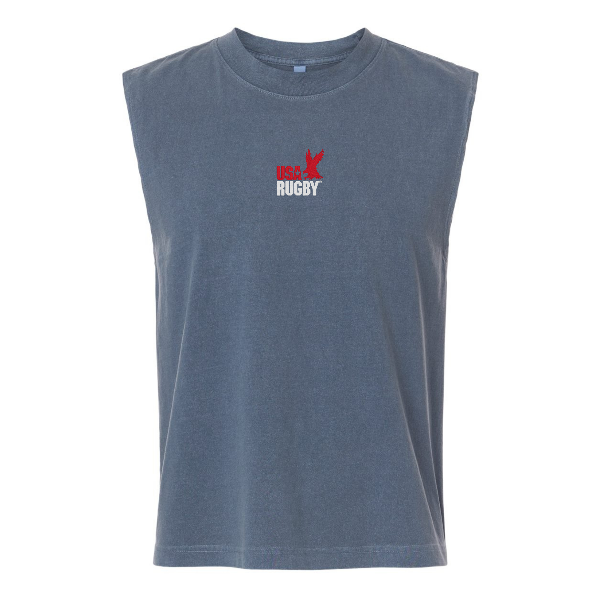 Image of USA Rugby Throwback Unisex Heavyweight Cotton Mid-Length Muscle Tee